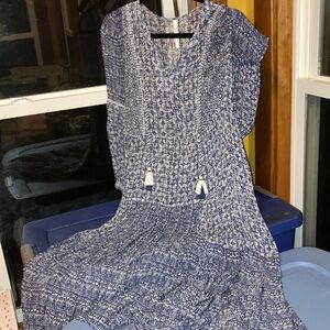 Anthropologie Talulah Sheer Tiered Maxi Dress